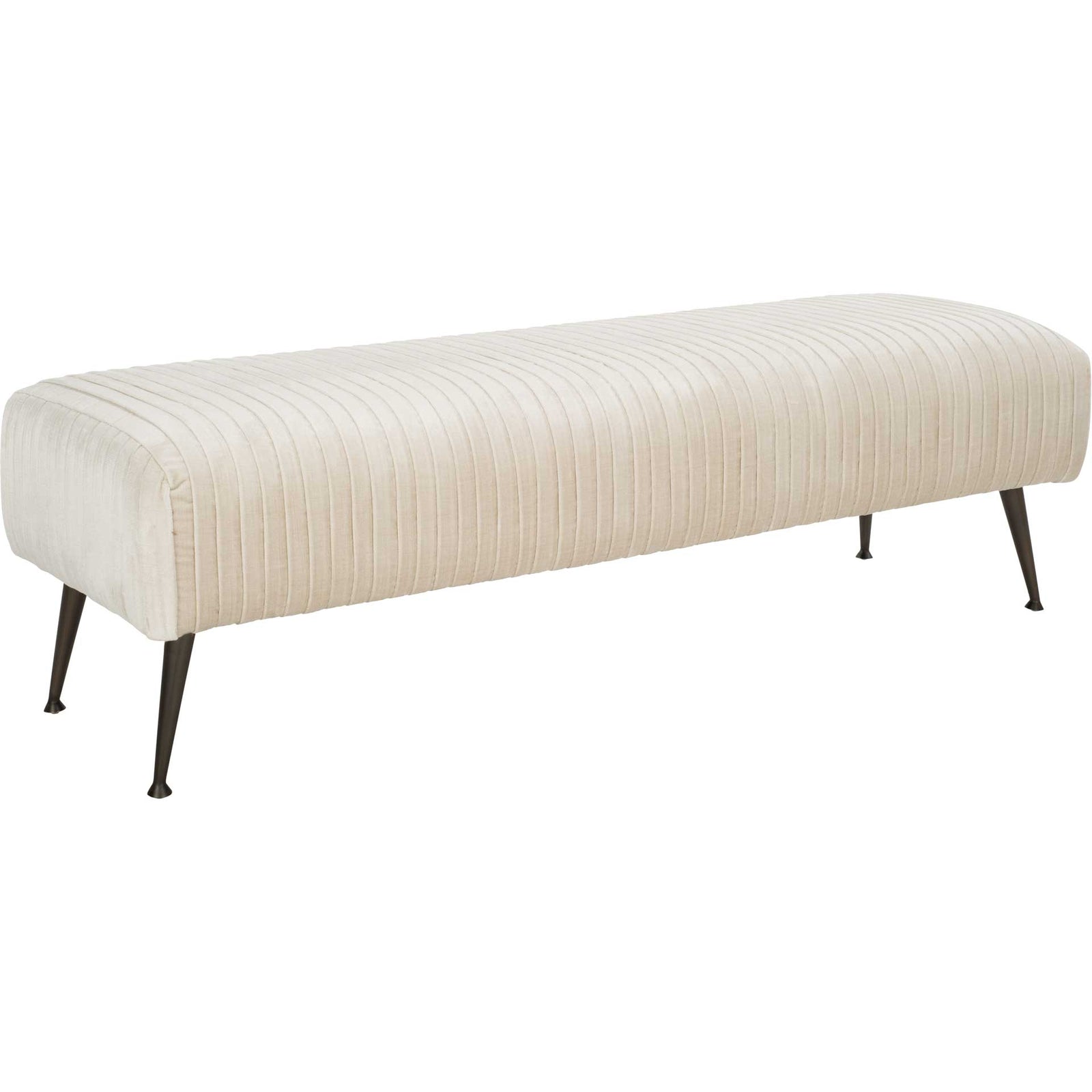 Sanguine Velvet Bench Antique Bronze/Bella White
