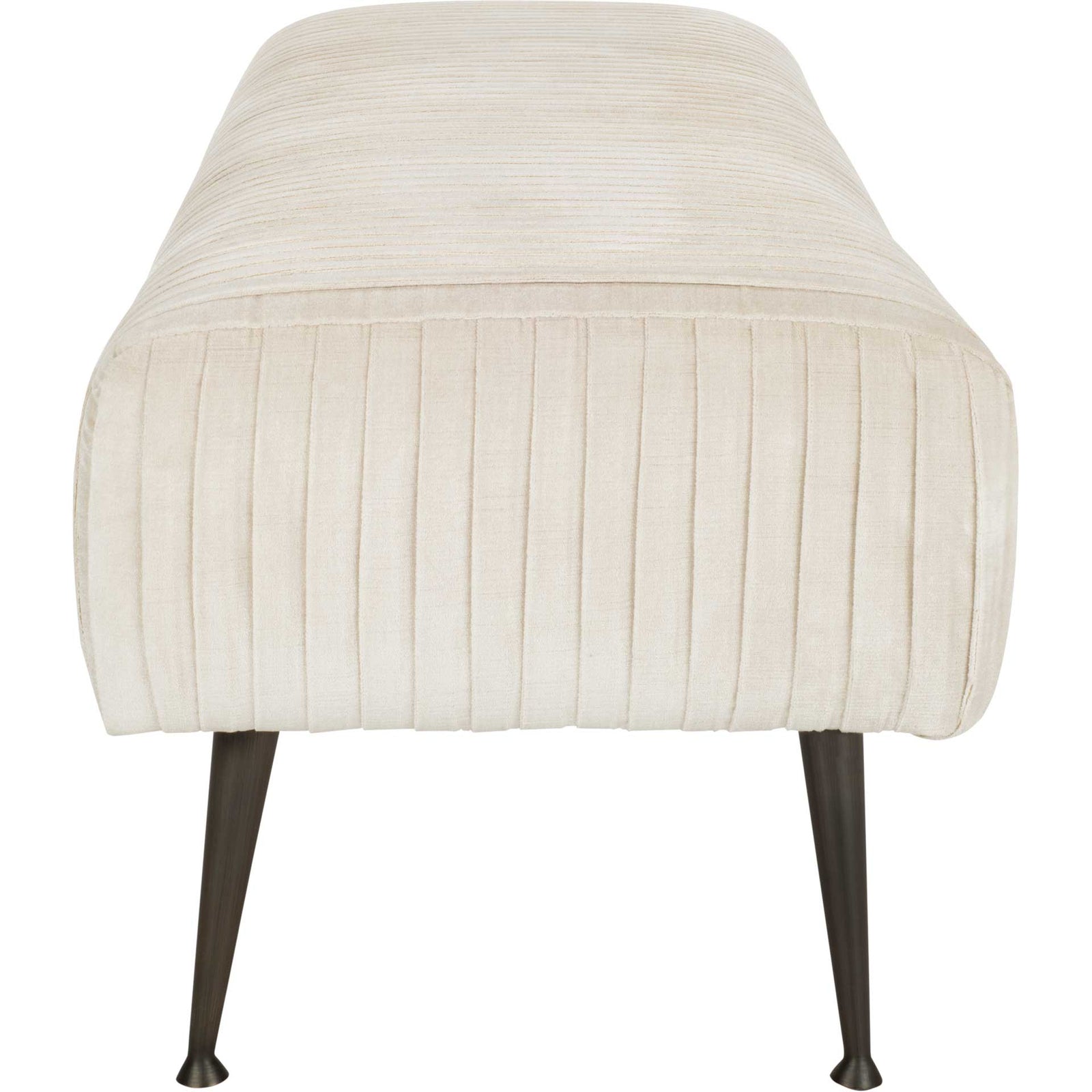 Sanguine Velvet Bench Antique Bronze/Bella White