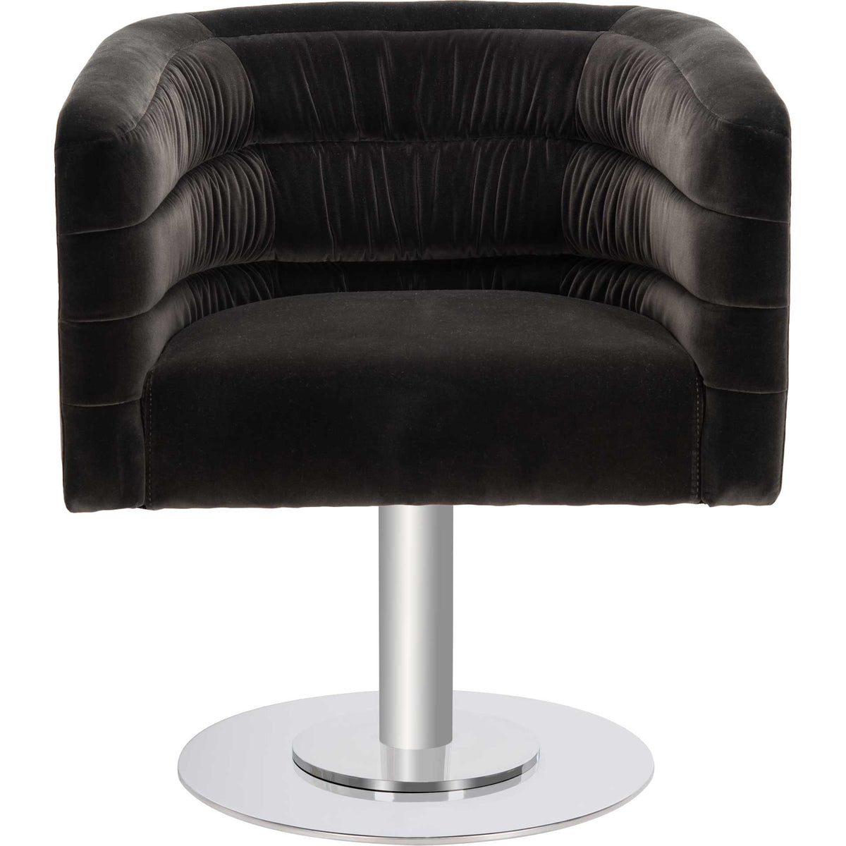Mavra Velvet Swivel Tub Chair Giotto Shale