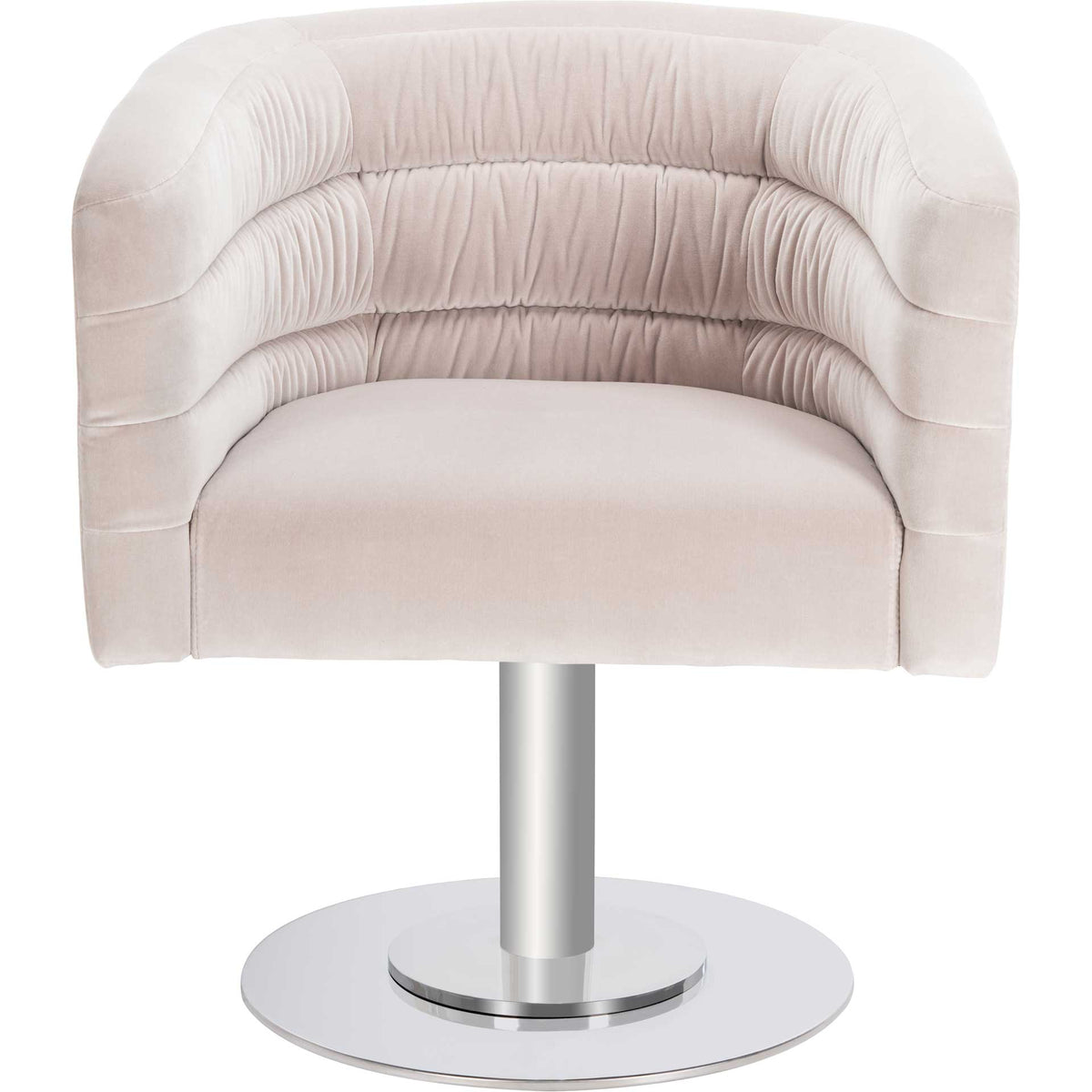 Mavra Velvet Swivel Tub Chair Giotto Almond