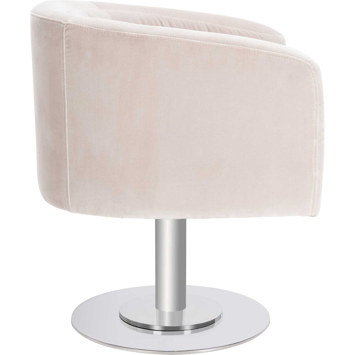 Mavra Velvet Swivel Tub Chair Giotto Almond