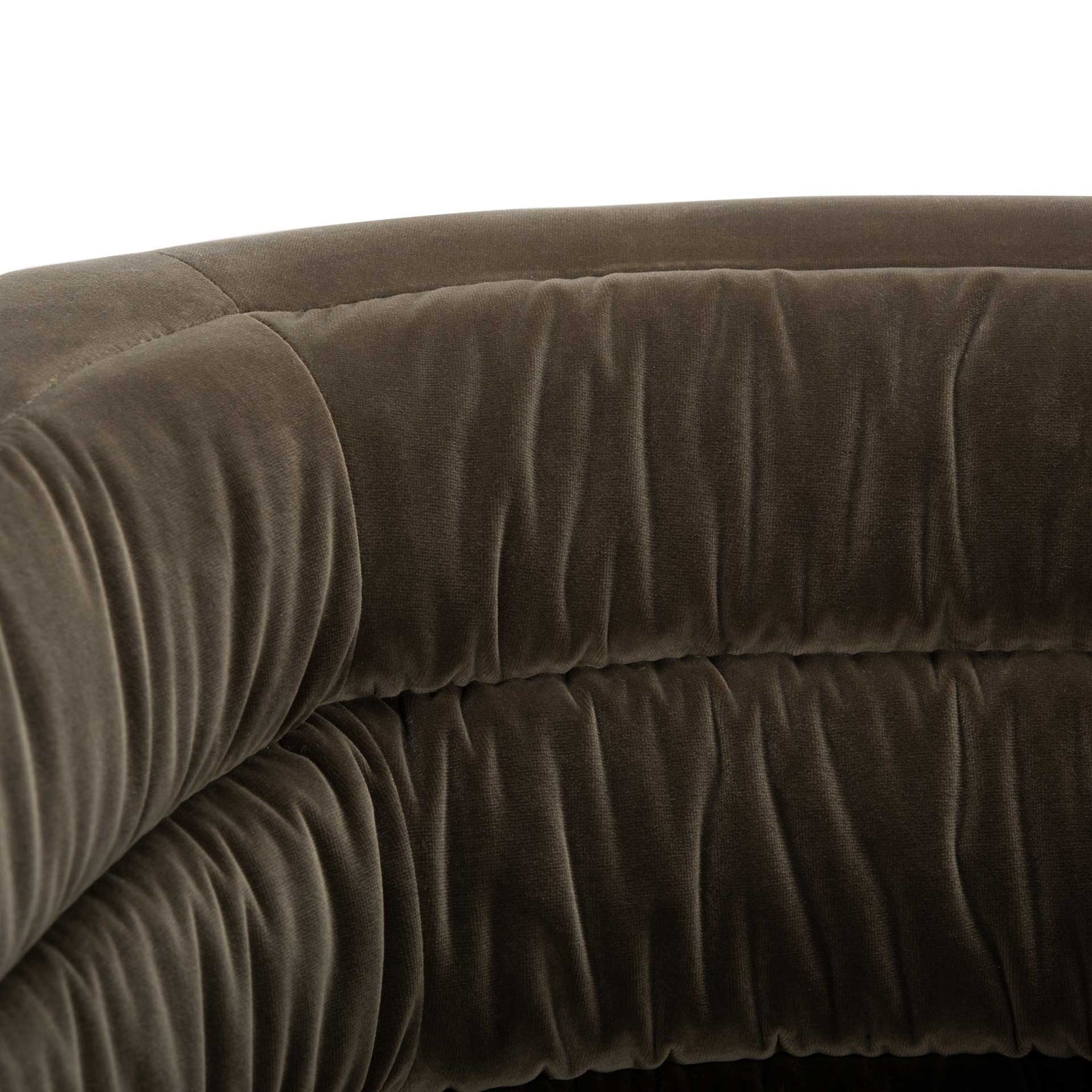 Mavra Velvet Swivel Tub Chair Giotto Dark Olive Green