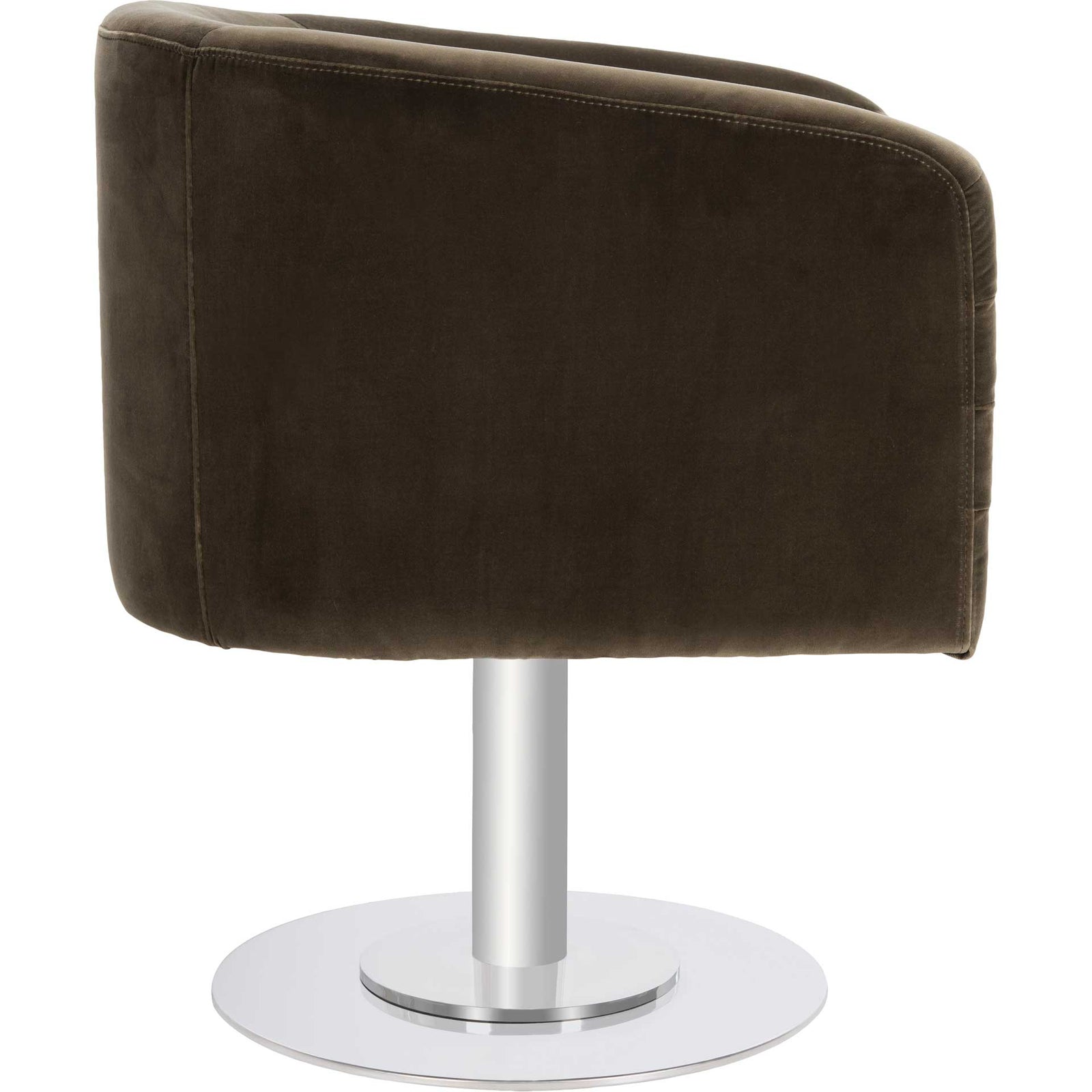 Mavra Velvet Swivel Tub Chair Giotto Dark Olive Green