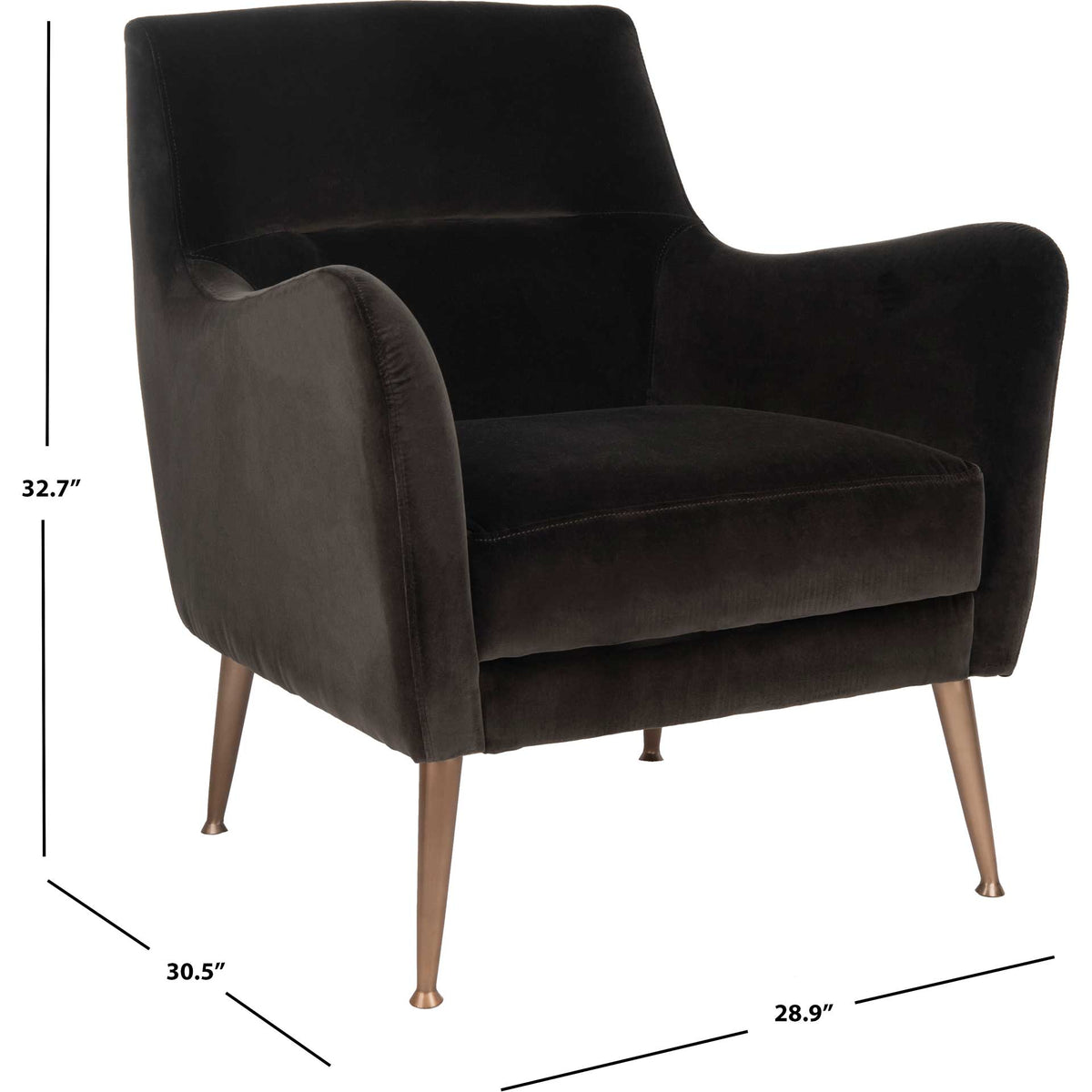 Ronald Velvet Arm Chair Giotto Shale