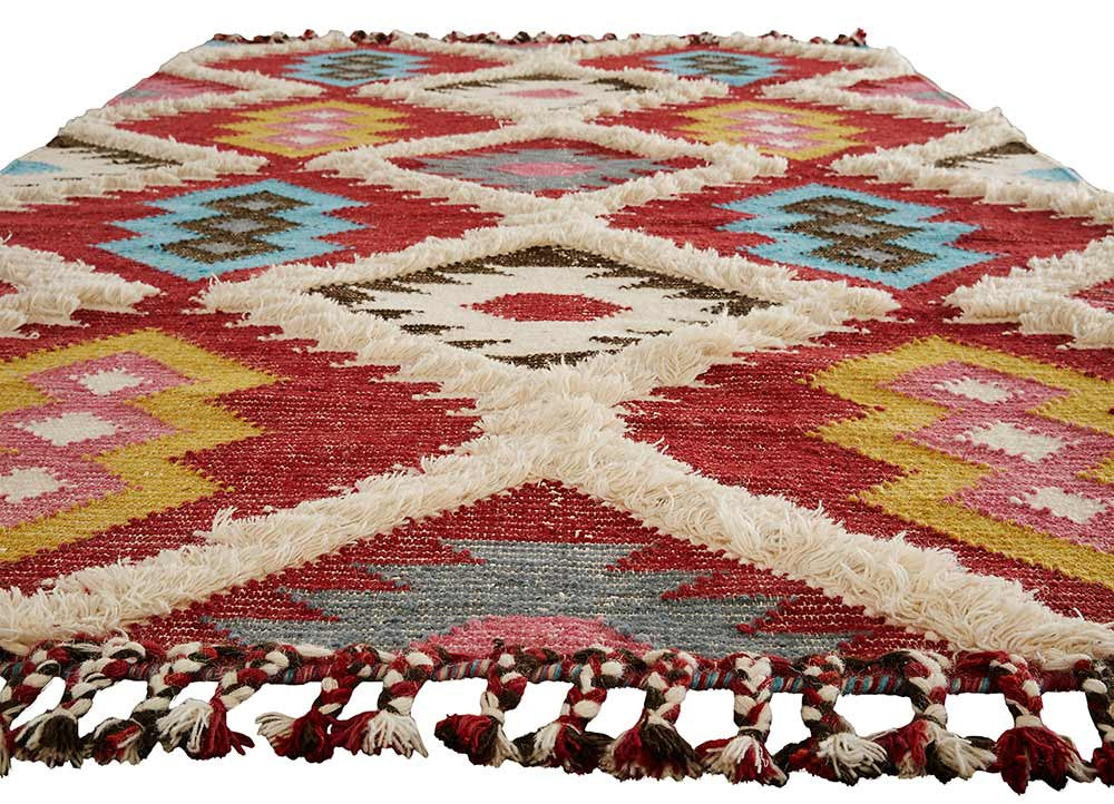 Kokoda Darby Red/Blue Area Rug