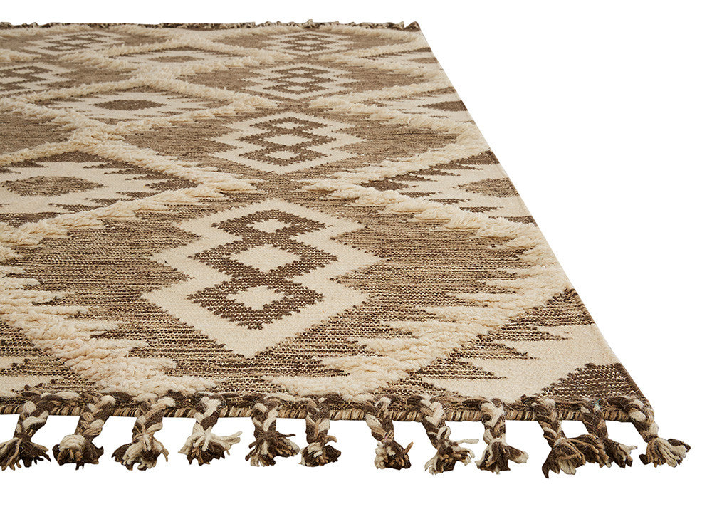 Kokoda Darby Brown/White Area Rug