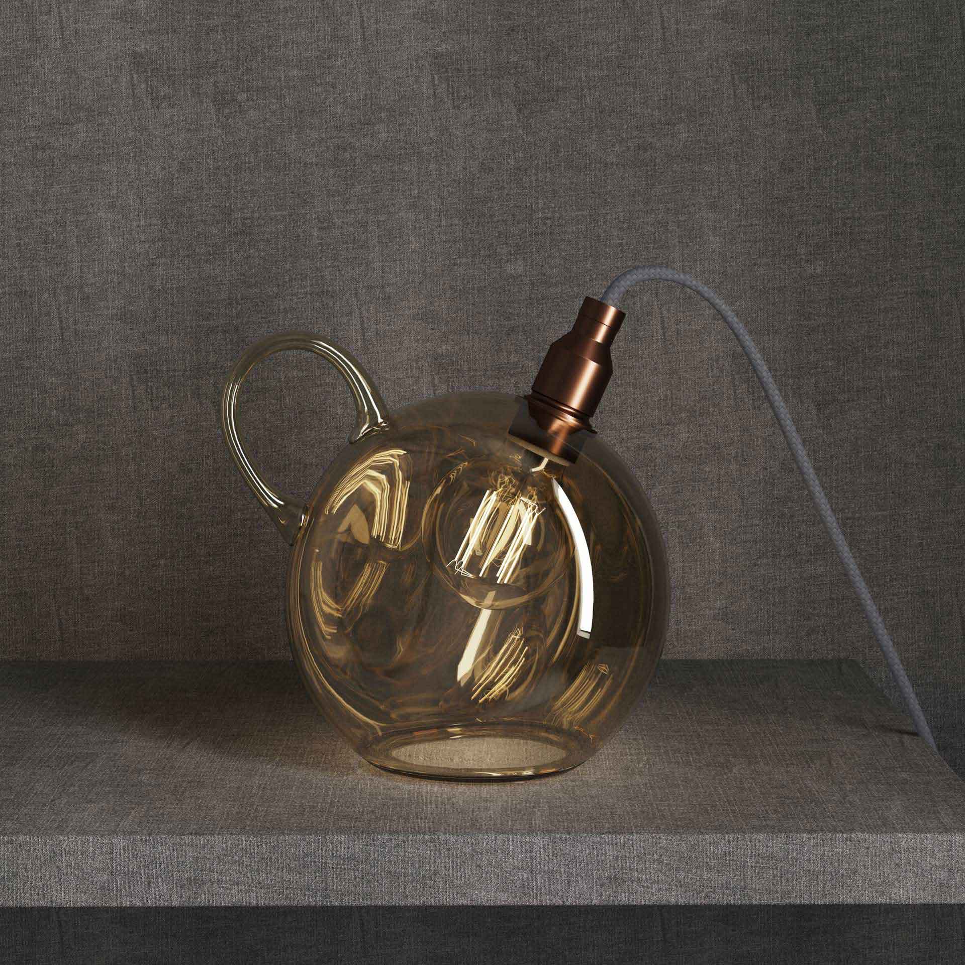 Cadogan Table Lamp Amber Glass