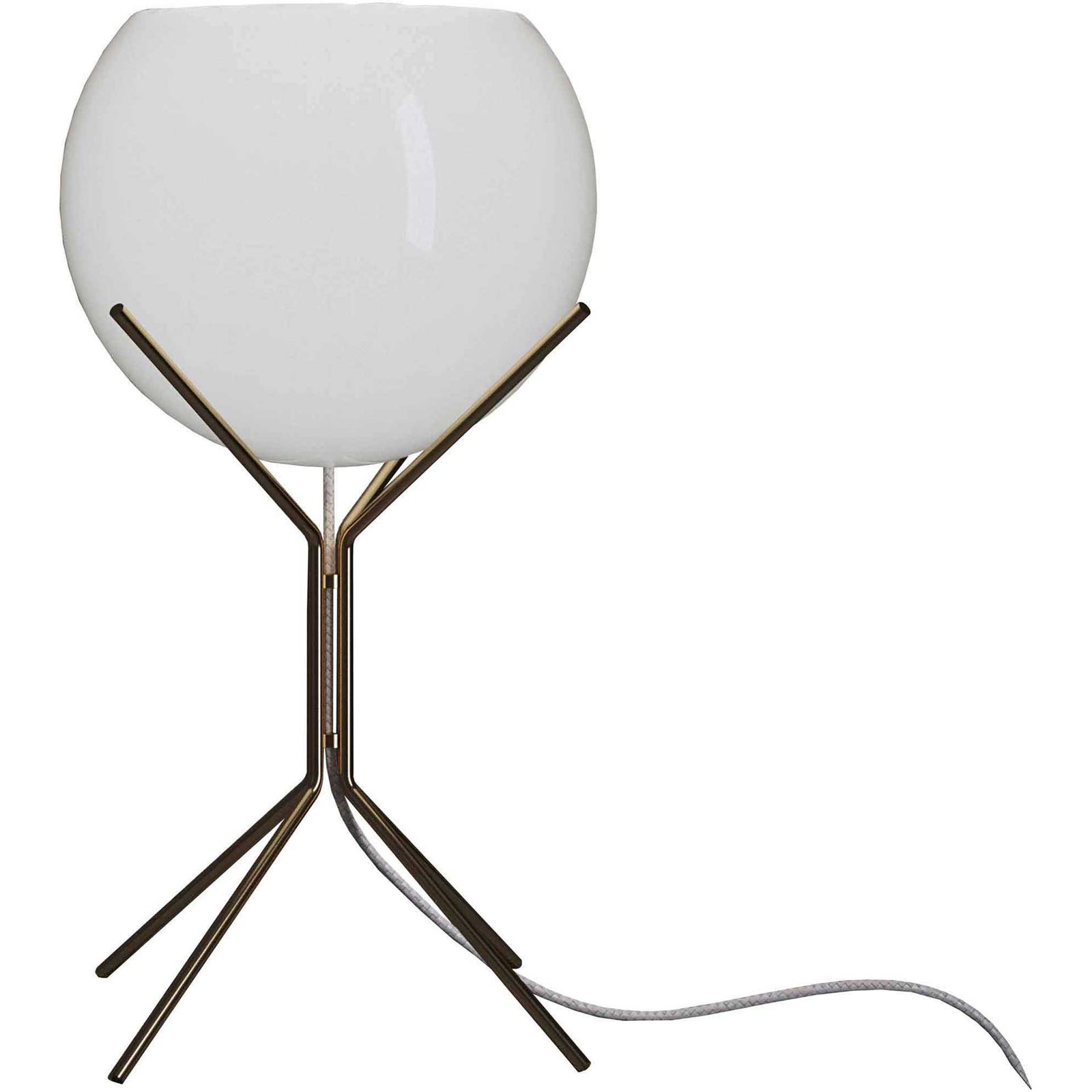 Cambridge Table Lamp White Glass/Brass