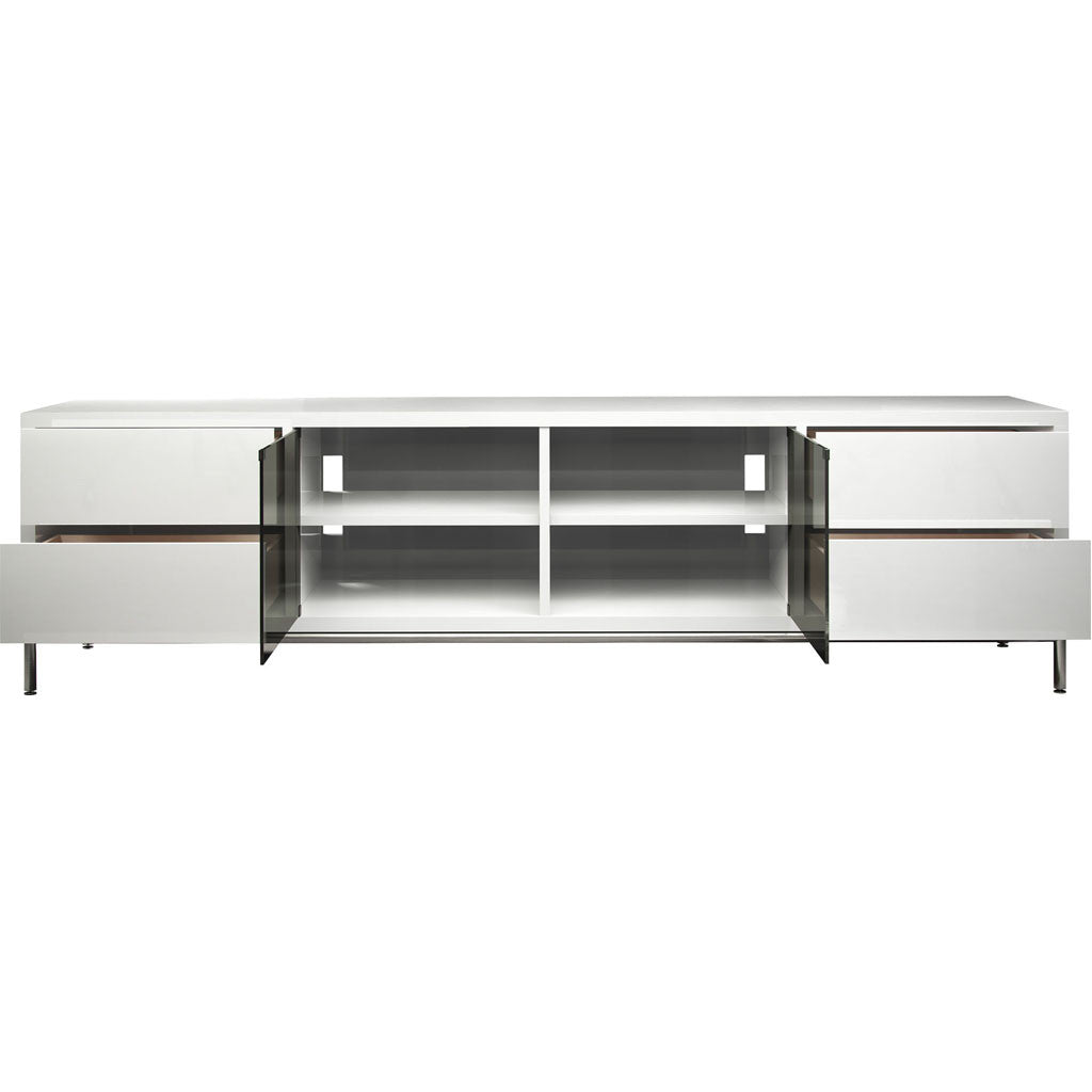 Lenox Media Cabinet White Lacquer