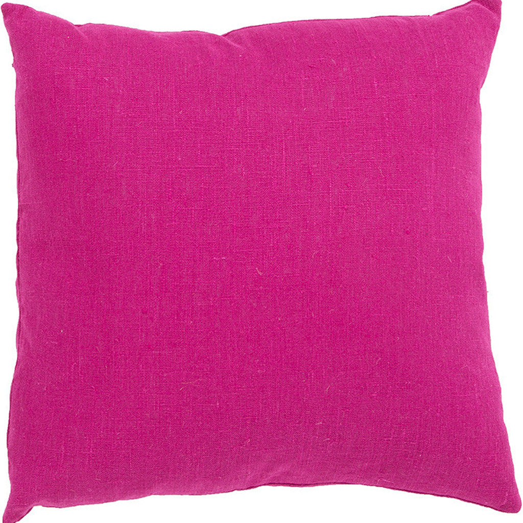 Linen Rasberry Pillow