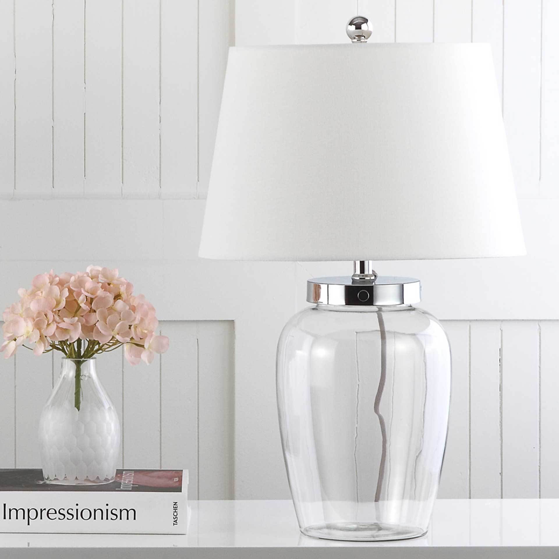 Everly Fillable Glass Clear Table Lamp