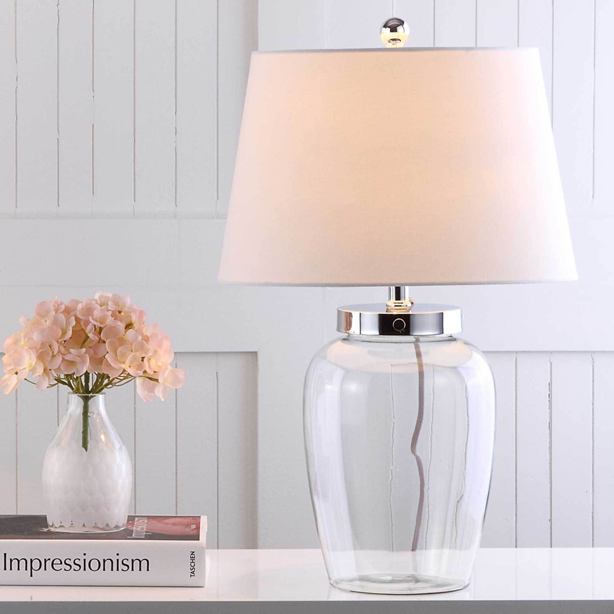 Everly Fillable Glass Clear Table Lamp