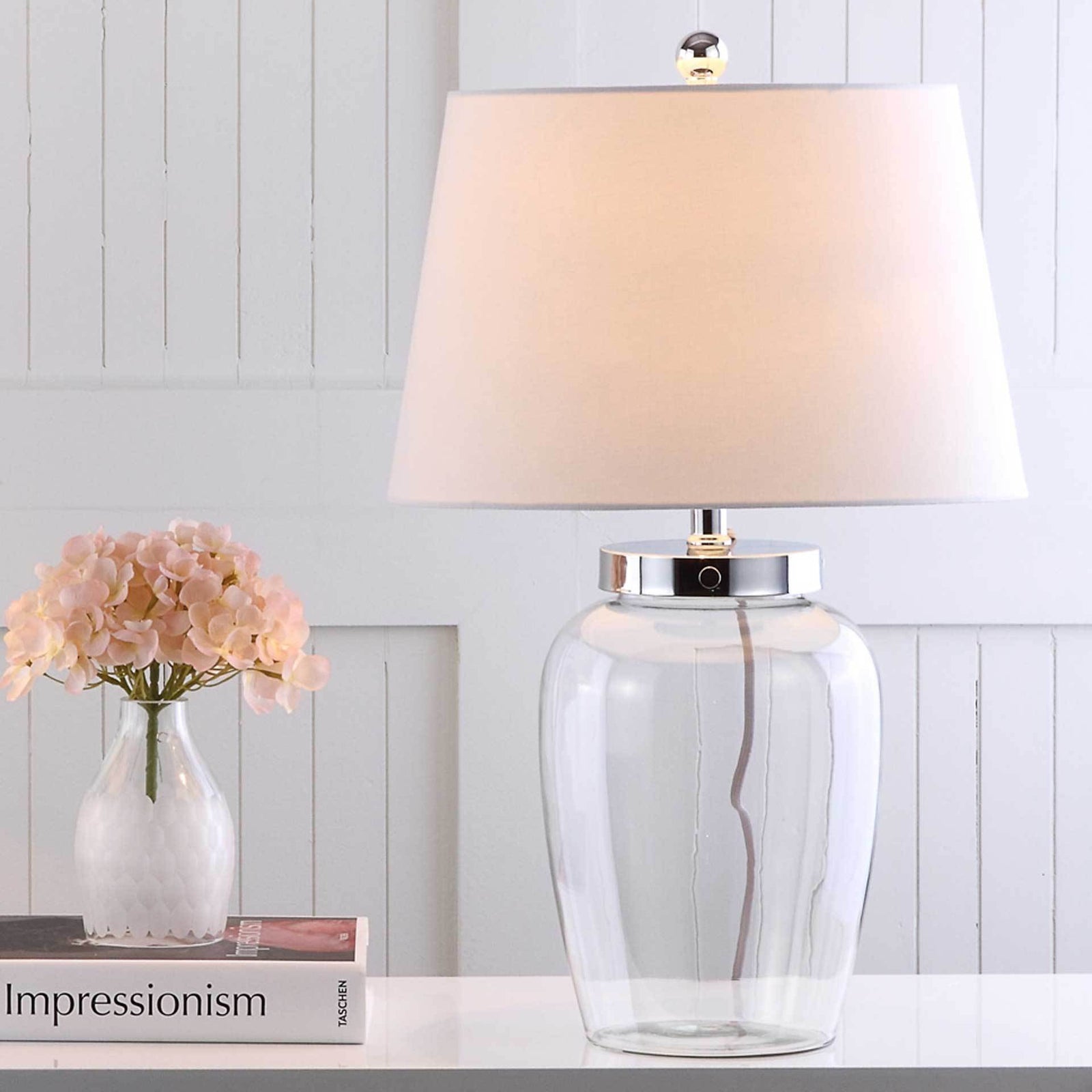 Everly Fillable Glass Clear Table Lamp