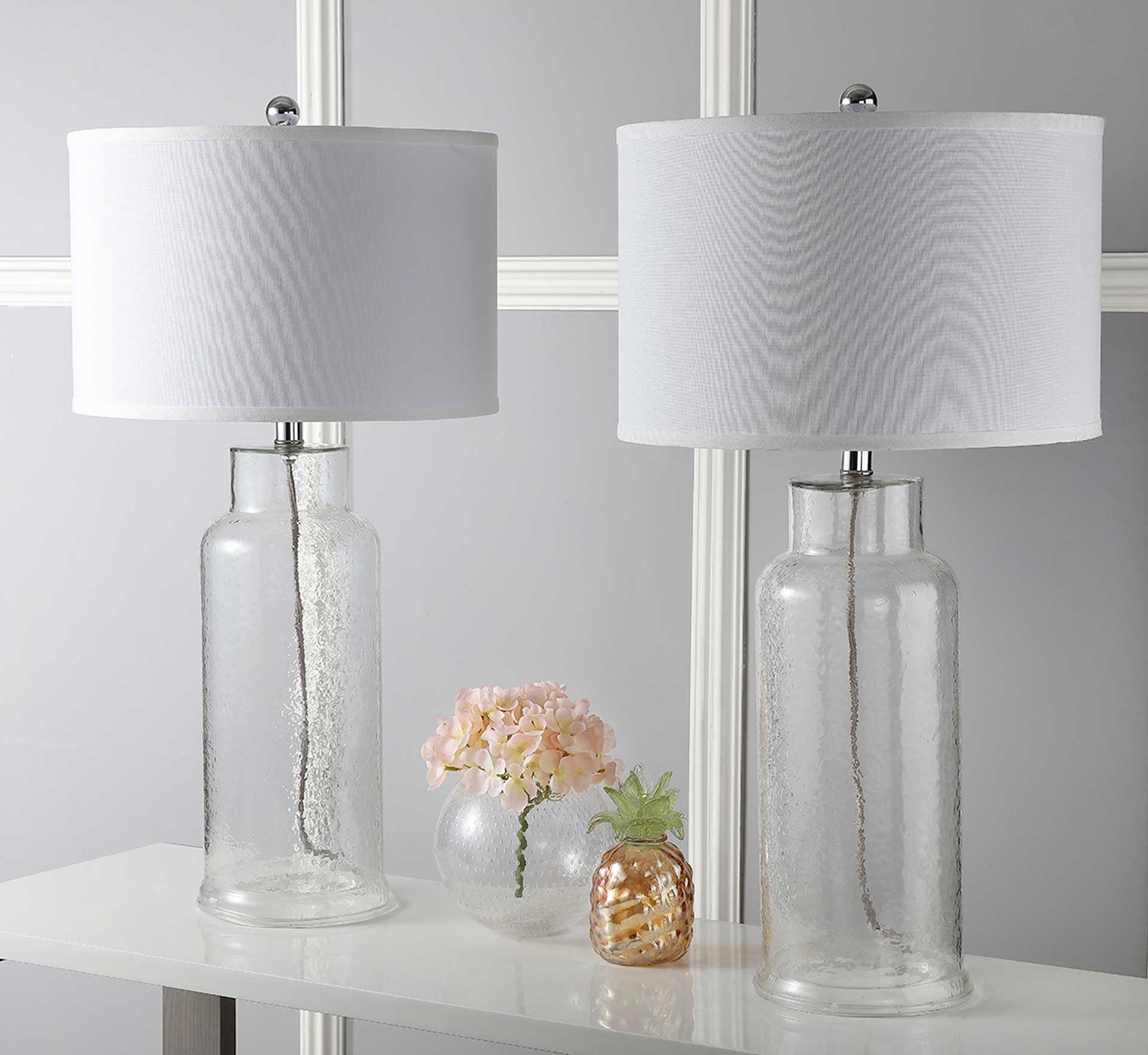 Bottle Glass Table Lamp Clear (Set of 2)