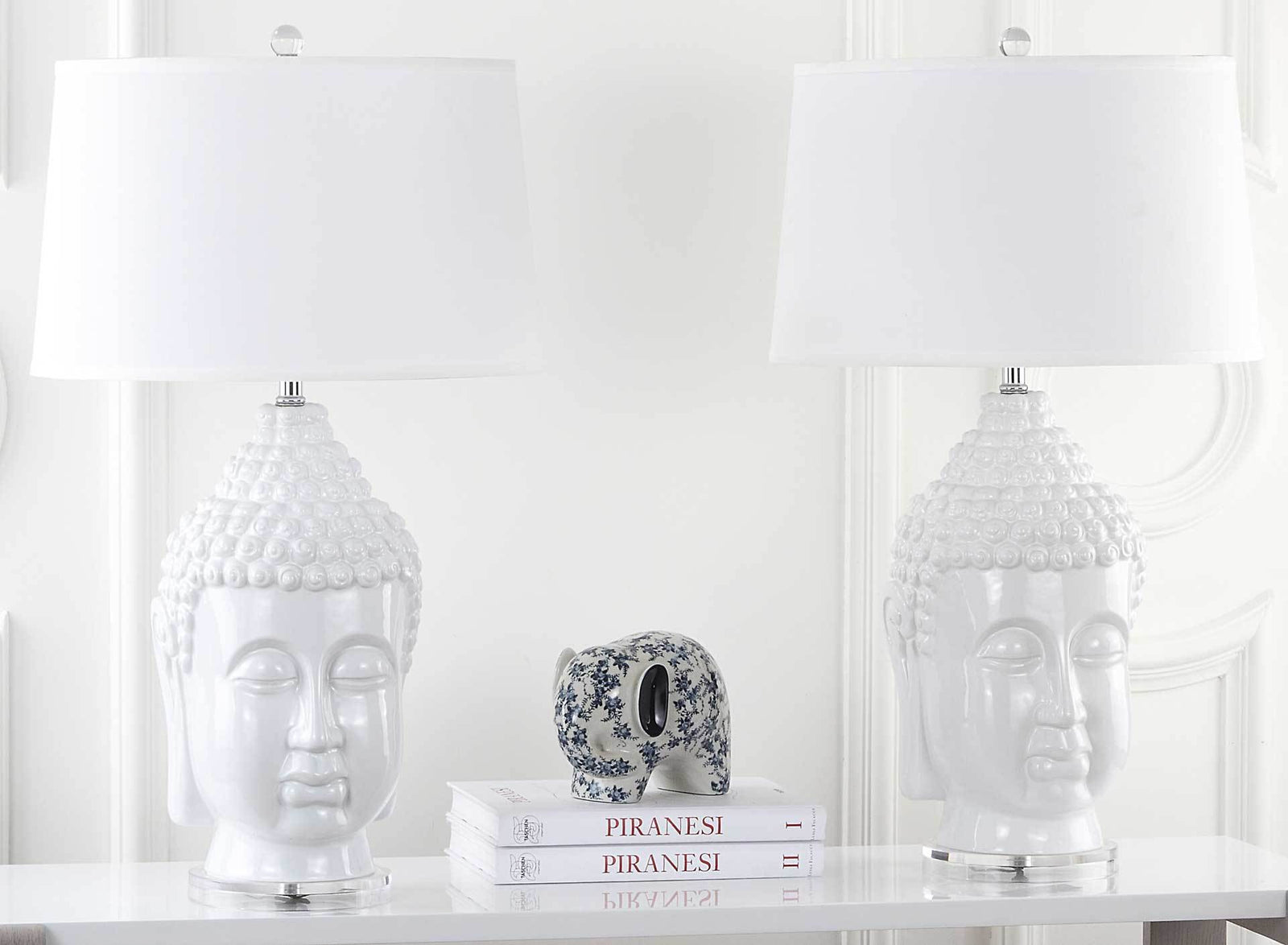 Sean Buddha Table Lamp White (Set of 2)