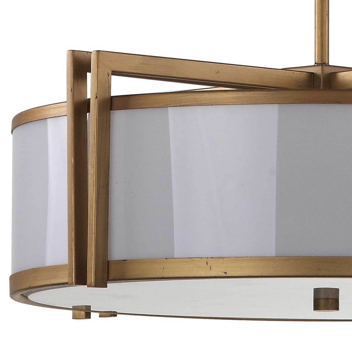 Oren Antique Gold Drum Adjustable Pendant Light