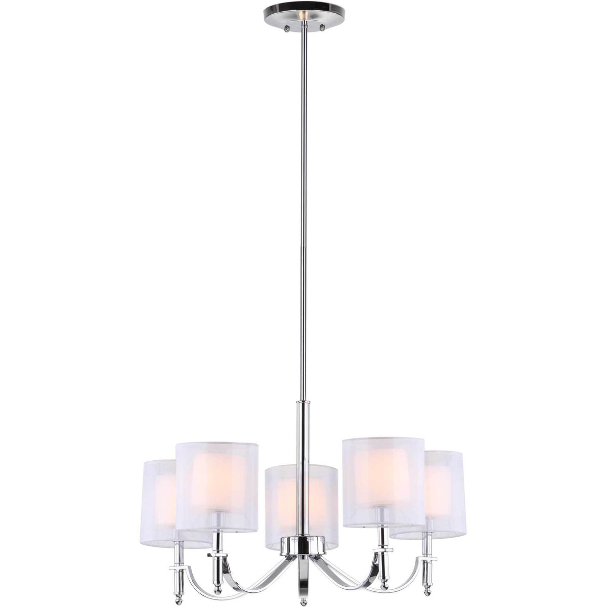 Milena Chrome Adjustable Chandelier - Froy.com