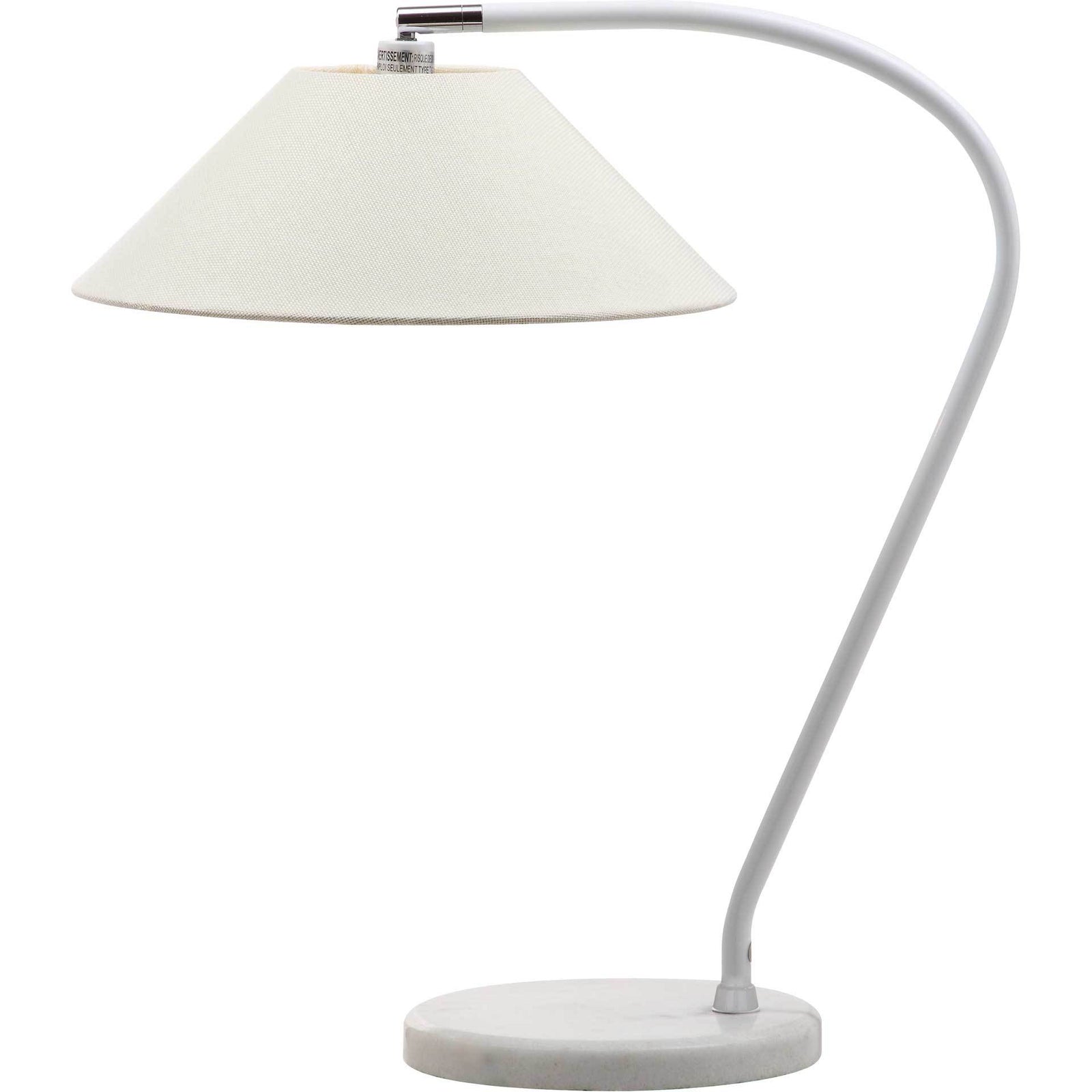 Lydia Mini Arc Table Lamp White (Set of 2)