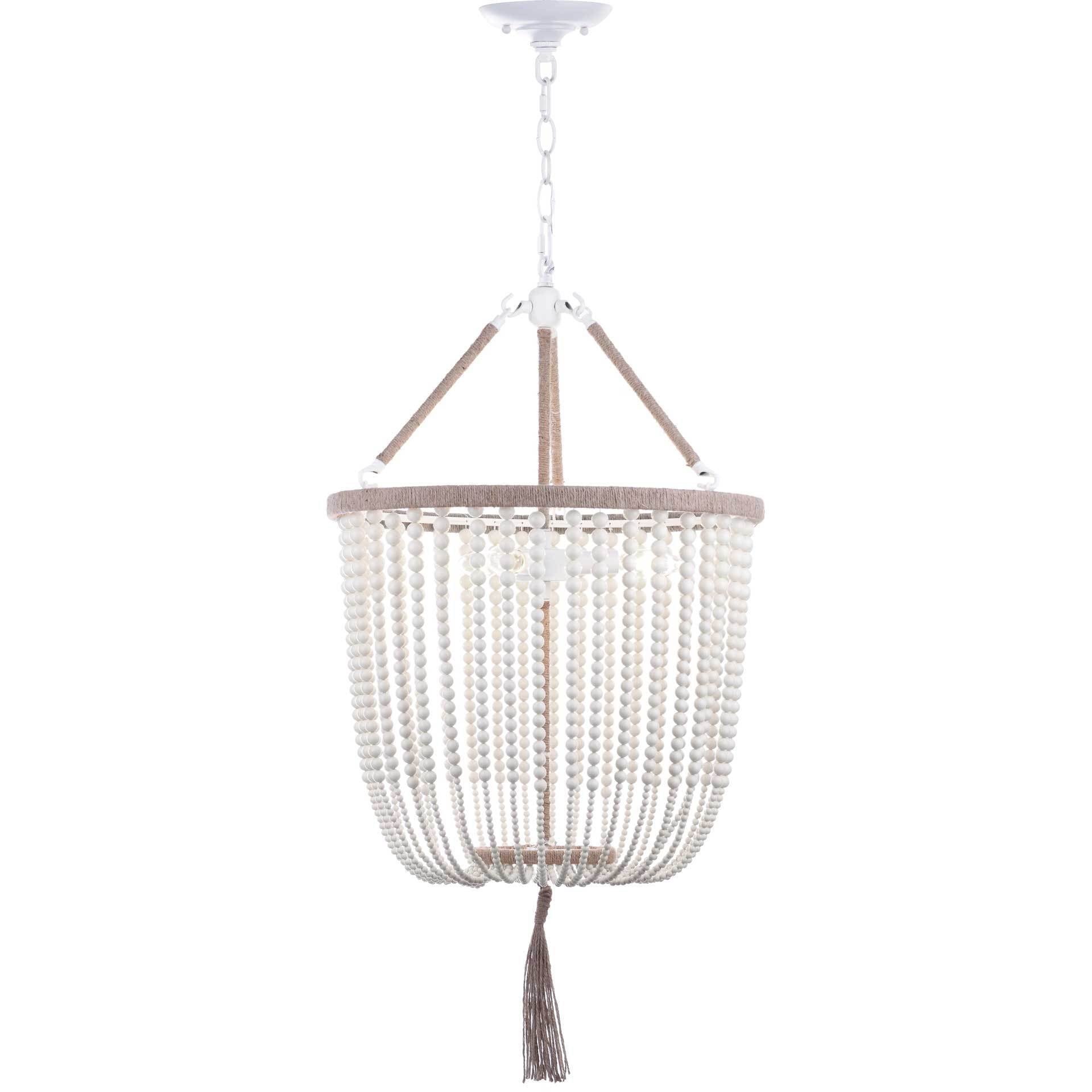 Anders Cream Beaded Pendant