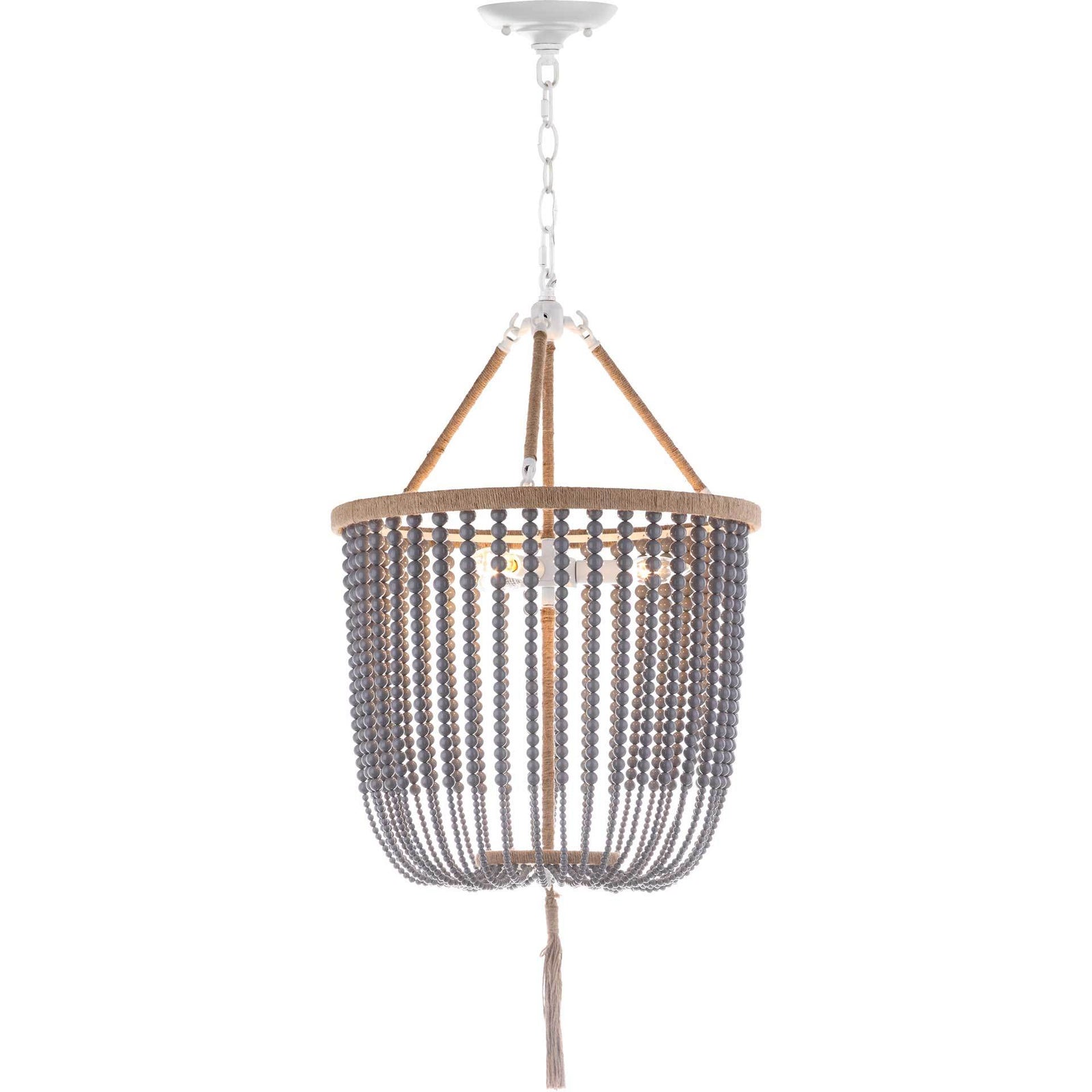 Anders  Gray Beaded Pendant