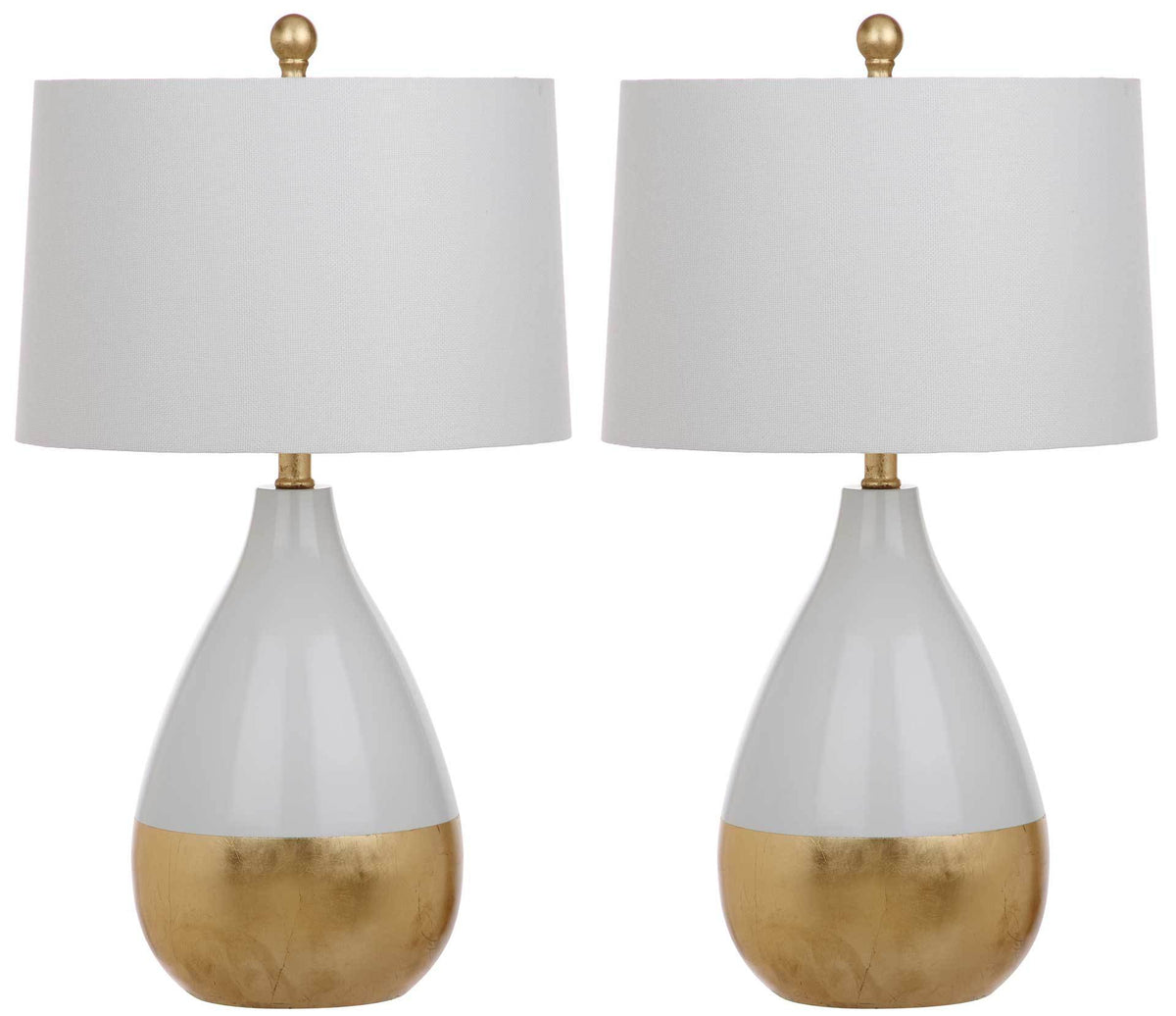 Kiara Table Lamp White/Gold (Set of 2)