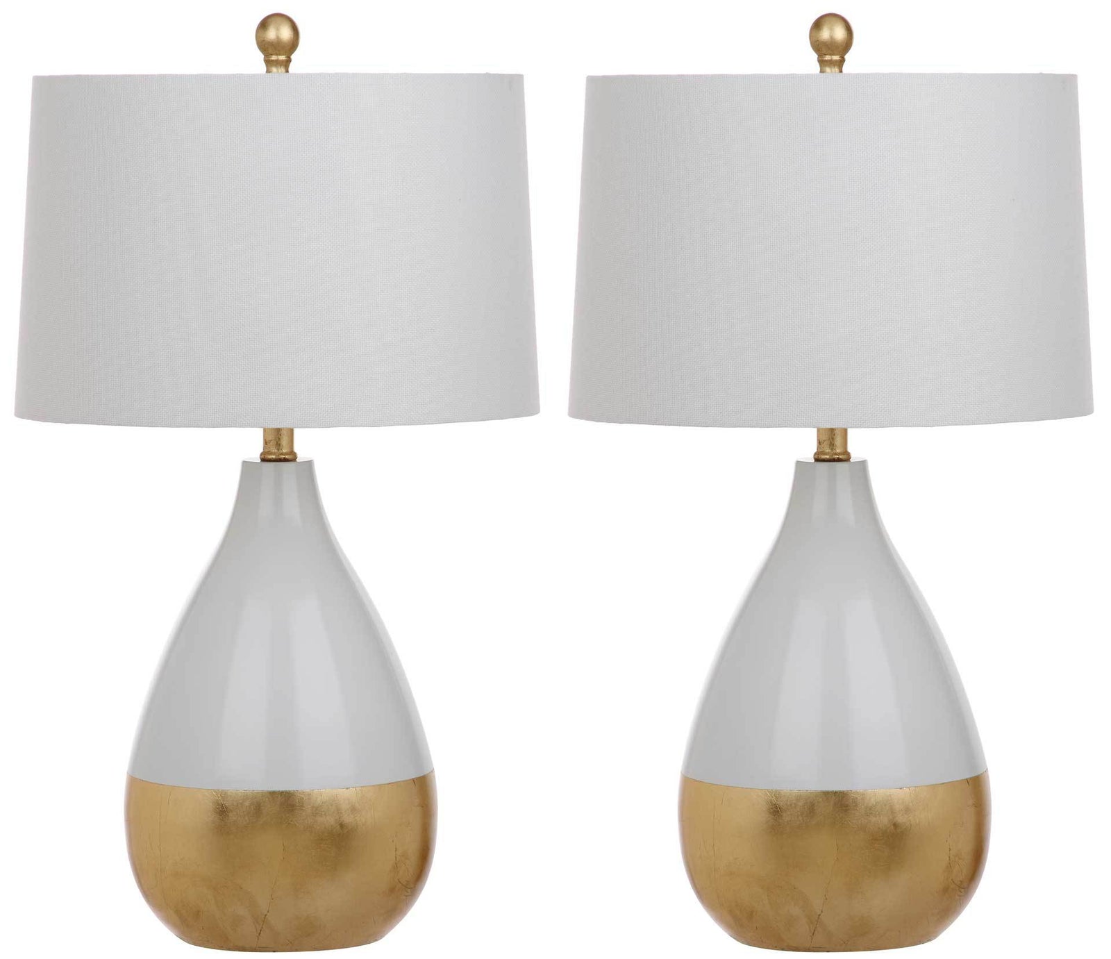 Kiara Table Lamp White/Gold (Set of 2)