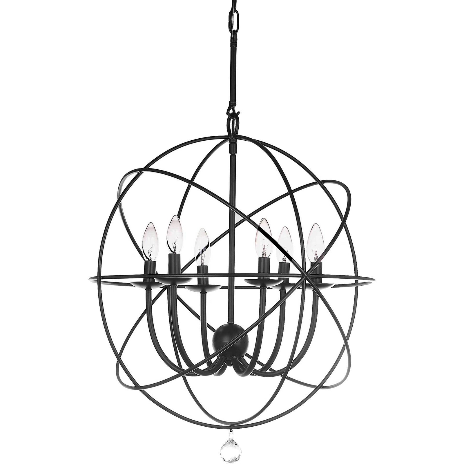 Everett Adjustable Chandelier Black