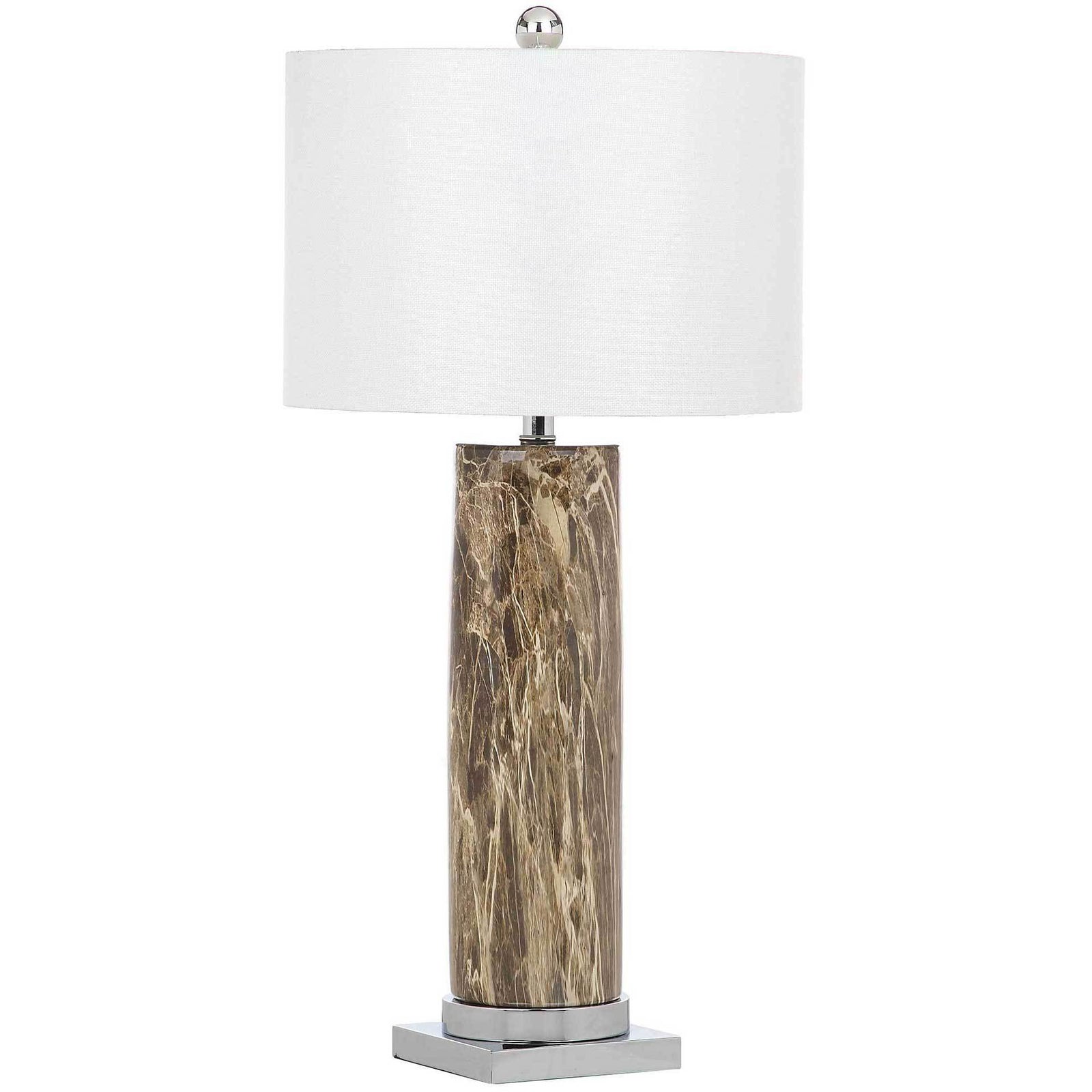 Sofia Faux Marble Table Lamp Brown (Set of 2)