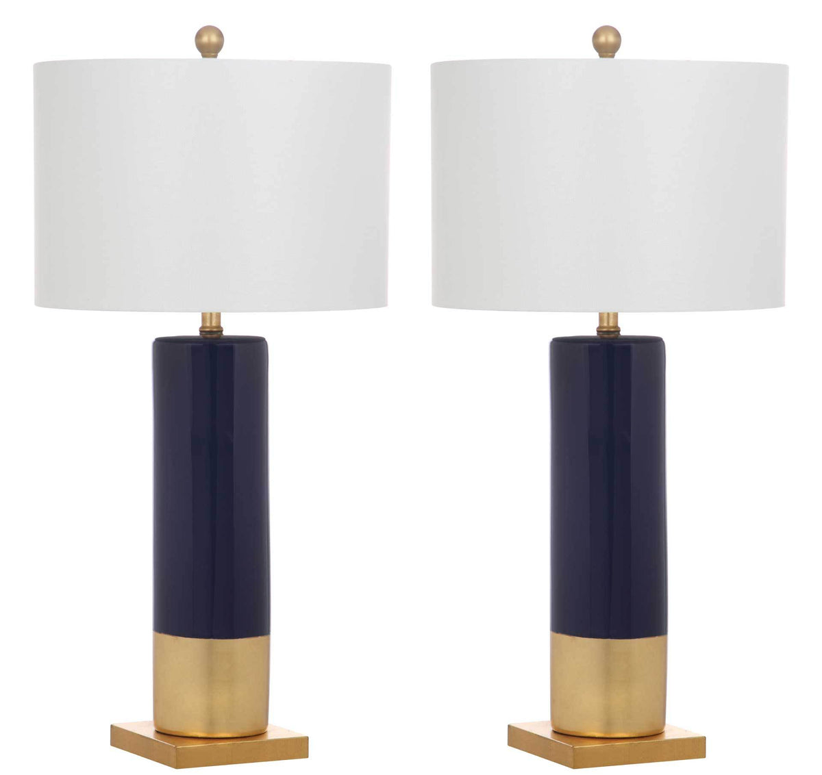 Dominic Table Lamp Navy/Gold (Set of 2)