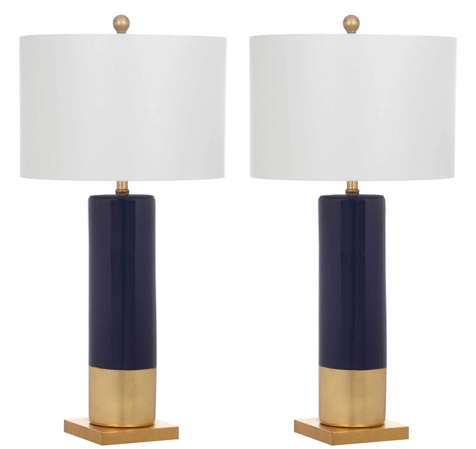 Dominic Table Lamp Navy/Gold (Set of 2)