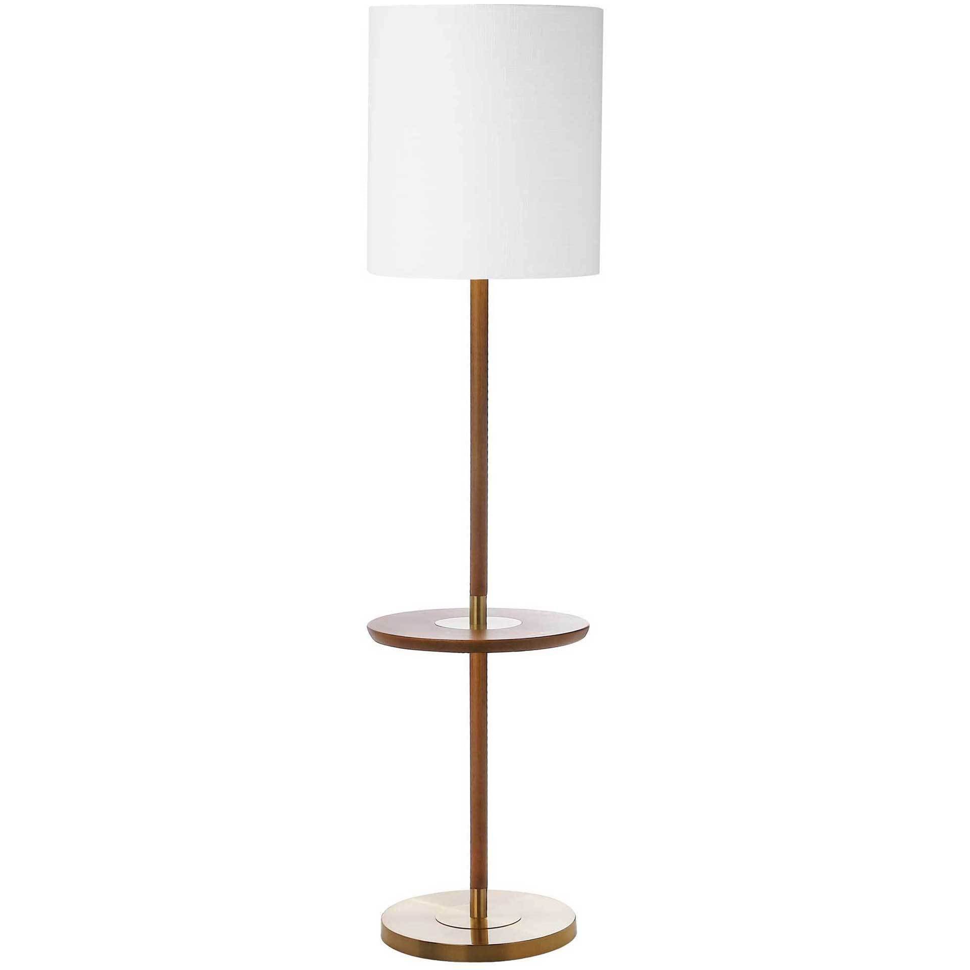 Jairo End Table Floor Lamp Brown