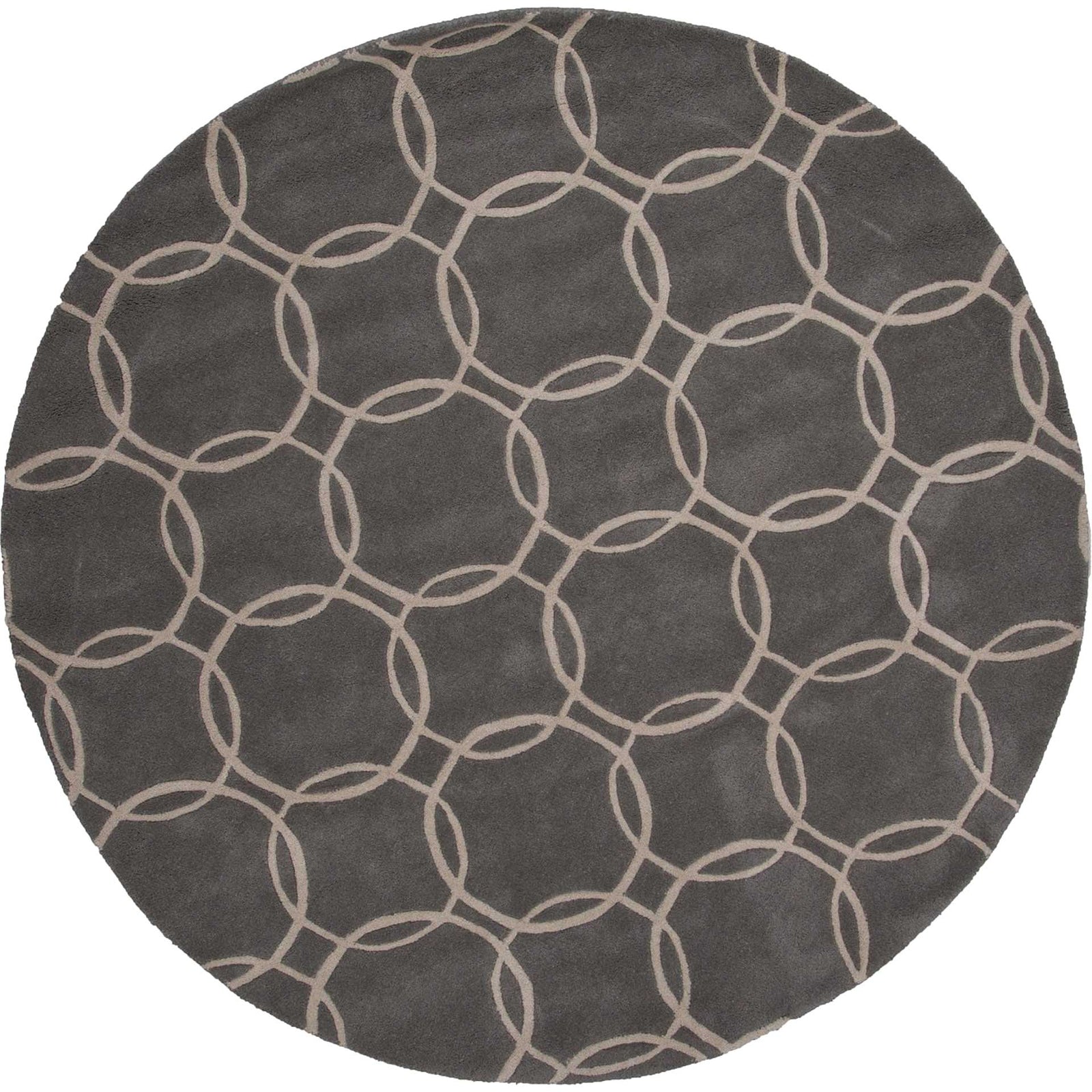 Lounge Abeet Charcoal/Cream Round Rug