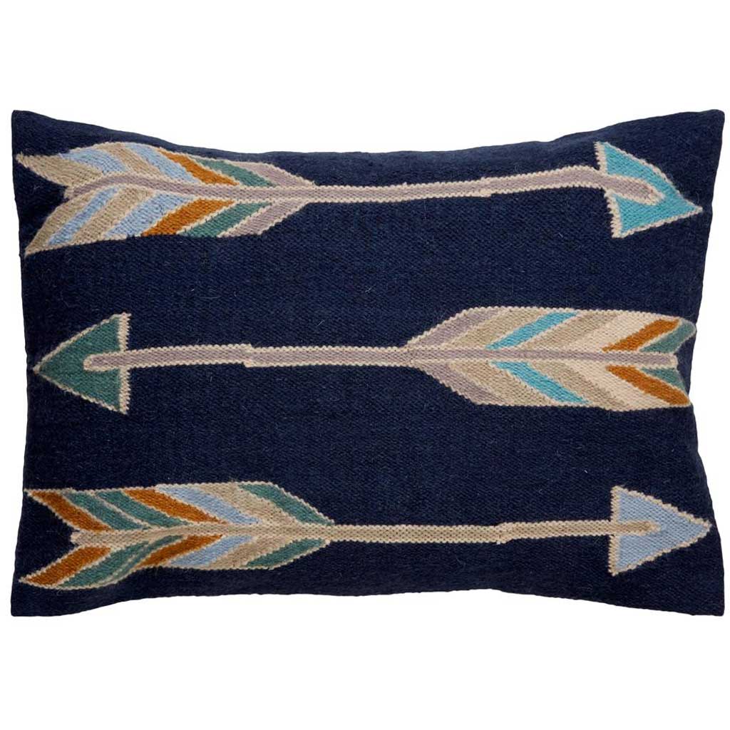 En Casa Encasa14 Blue/Taupe Pillow