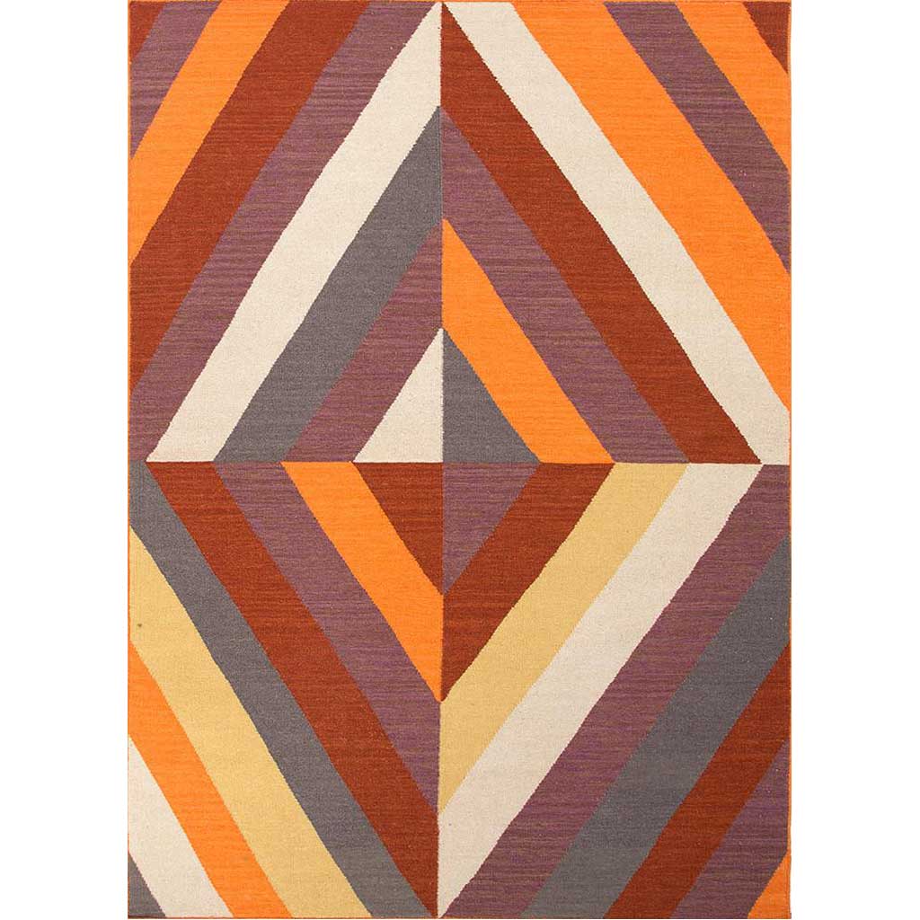 En Casa Tunnel Red Oxide/Light Gold Area Rug