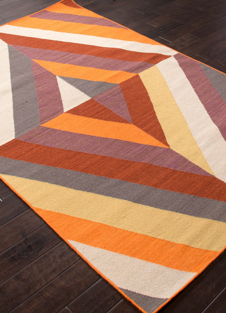 En Casa Tunnel Red Oxide/Light Gold Area Rug