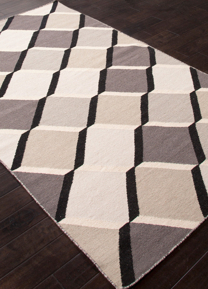 En Casa Harlequin Cube Liquorice/Classic Gray Area Rug