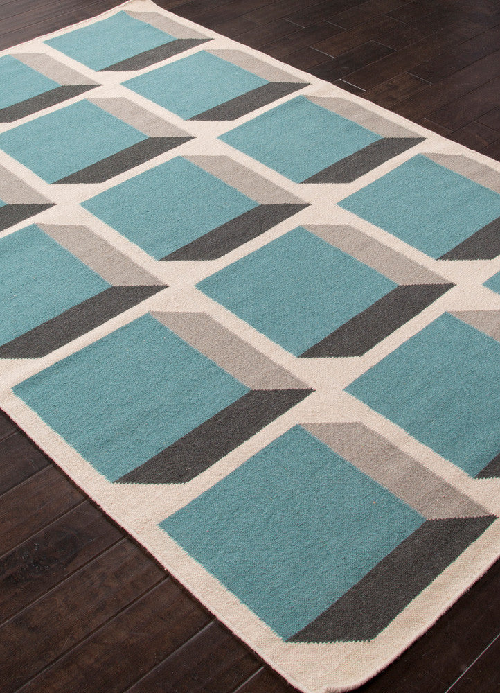 En Casa Cubes Antique White/Capri Area Rug