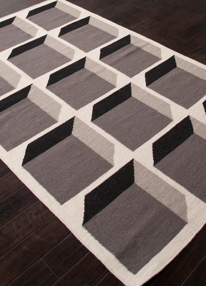 En Casa Cubes White/Liquorice Area Rug