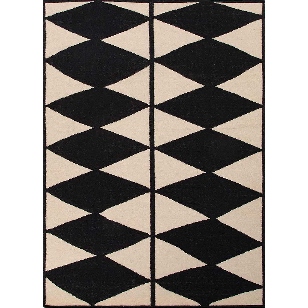 En Casa Harlequin Antique White/Ebony Area Rug