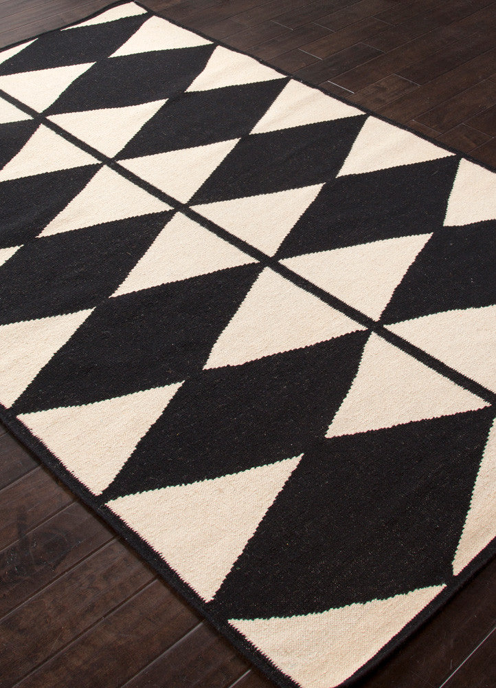 En Casa Harlequin Antique White/Ebony Area Rug