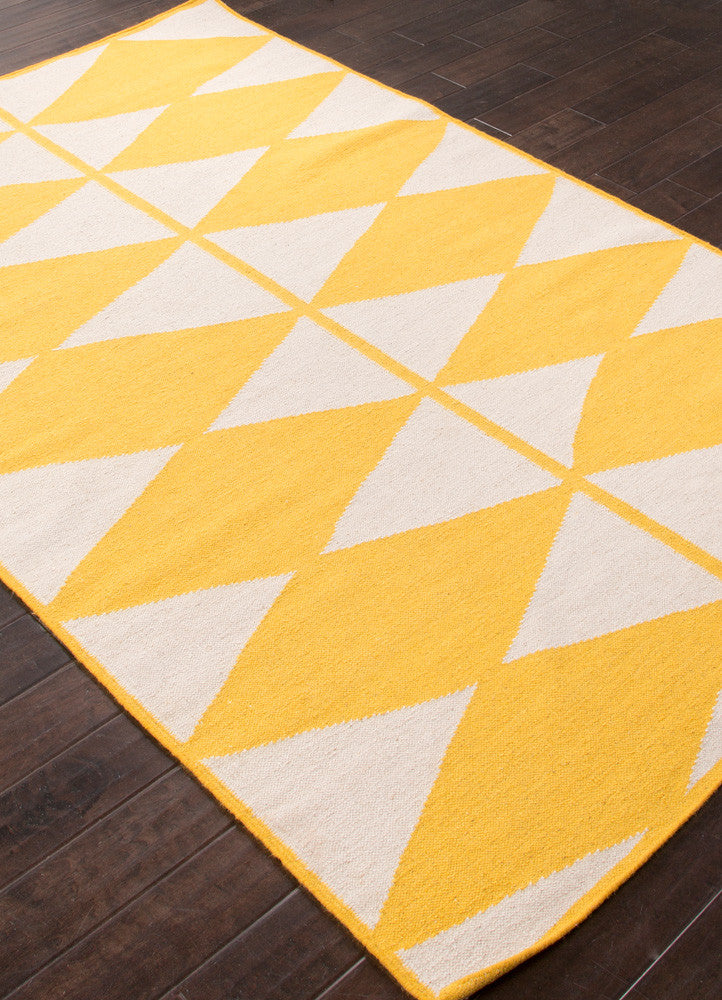 En Casa Harlequin White/Yellow Area Rug