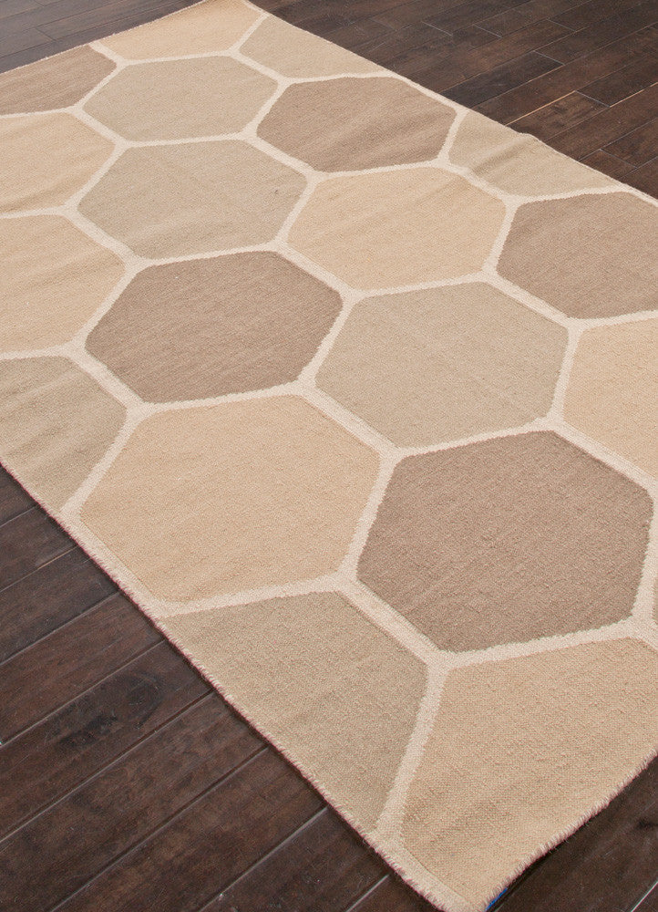 En Casa Beehive Silver/Gray Brown Area Rug