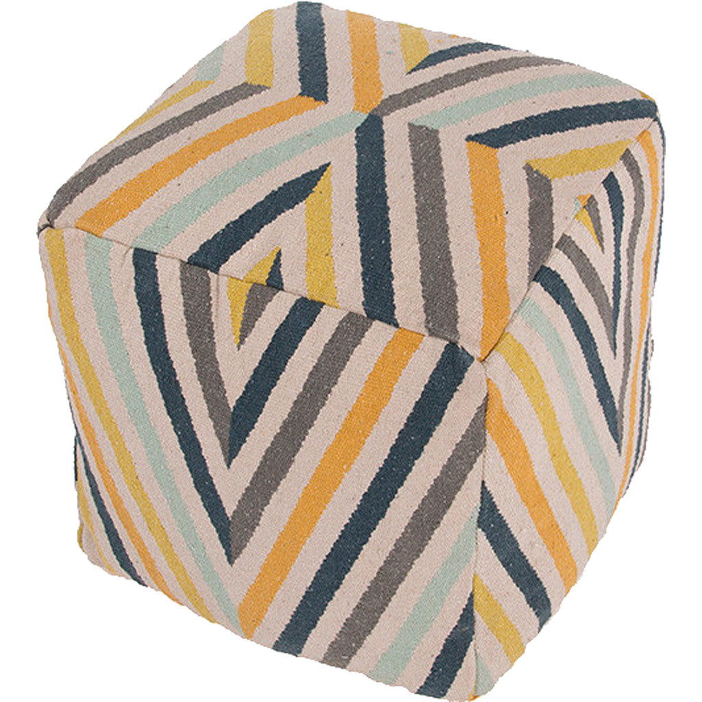 En Casa Encasa13 Cool/White Pouf
