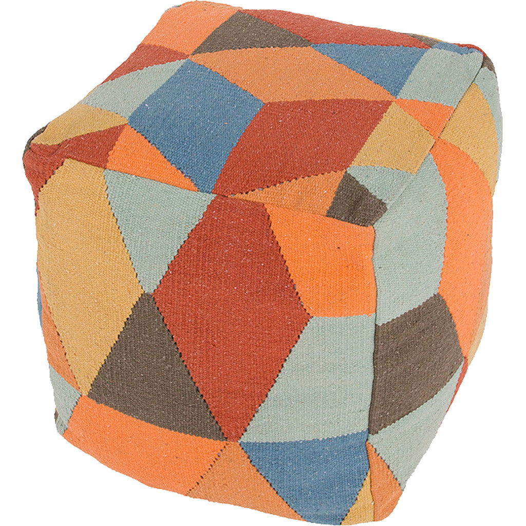 En Casa Encasa15 Multi/White Pouf