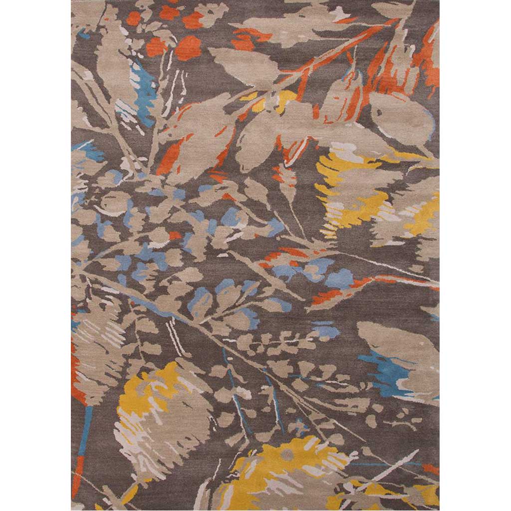 En Casa Wild Flowers Liquorice/Silver Gray Area Rug