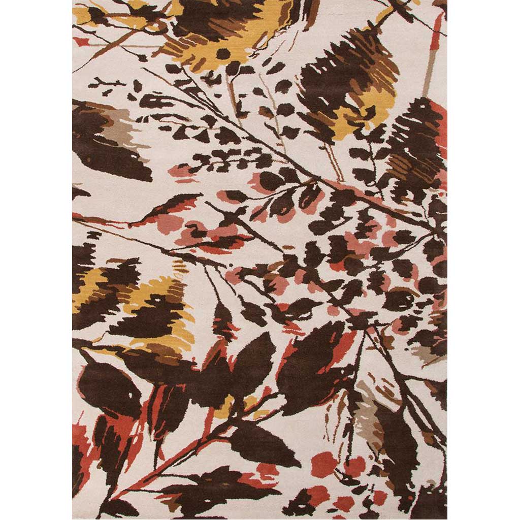 En Casa Wild Flowers Antique White/Deep Blue Area Rug