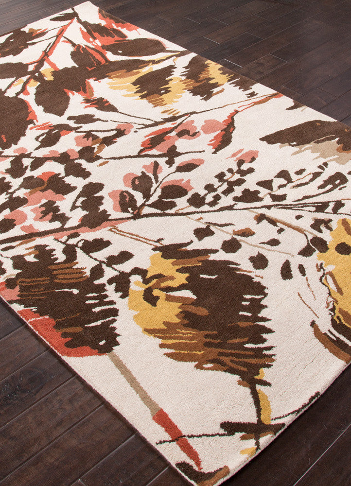 En Casa Wild Flowers Antique White/Deep Blue Area Rug