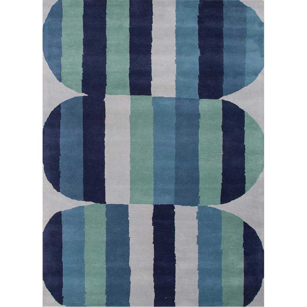En Casa Capsule Pastel Blue/Deep Navy Area Rug