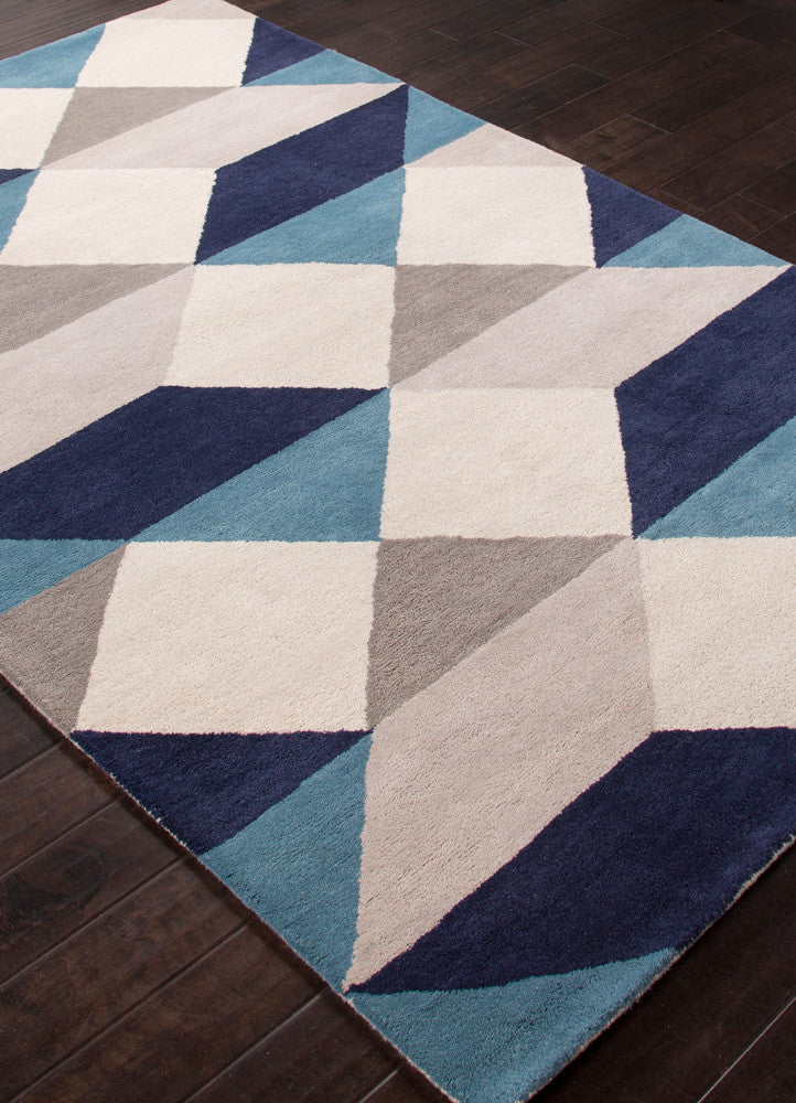 En Casa Ojo White/Deep Navy Area Rug