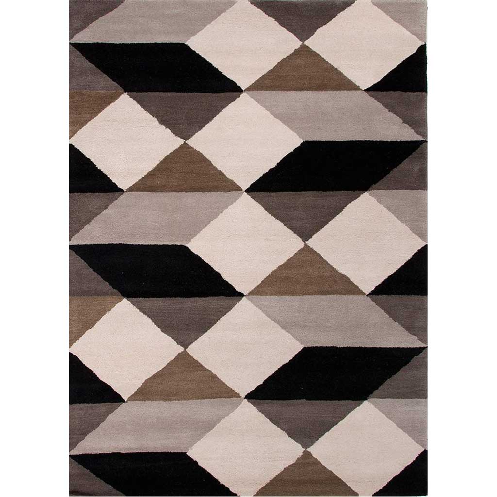 En Casa Ojo Ebony/White Area Rug